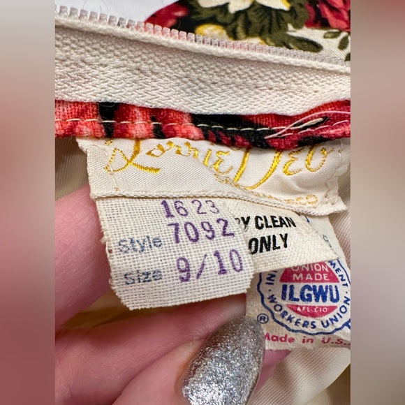 VTG 1960s Lorrie Deb, San Francisco Lace/Floral Ruffled Maxi Prairie Dress EUC M - Picture 14 of 16